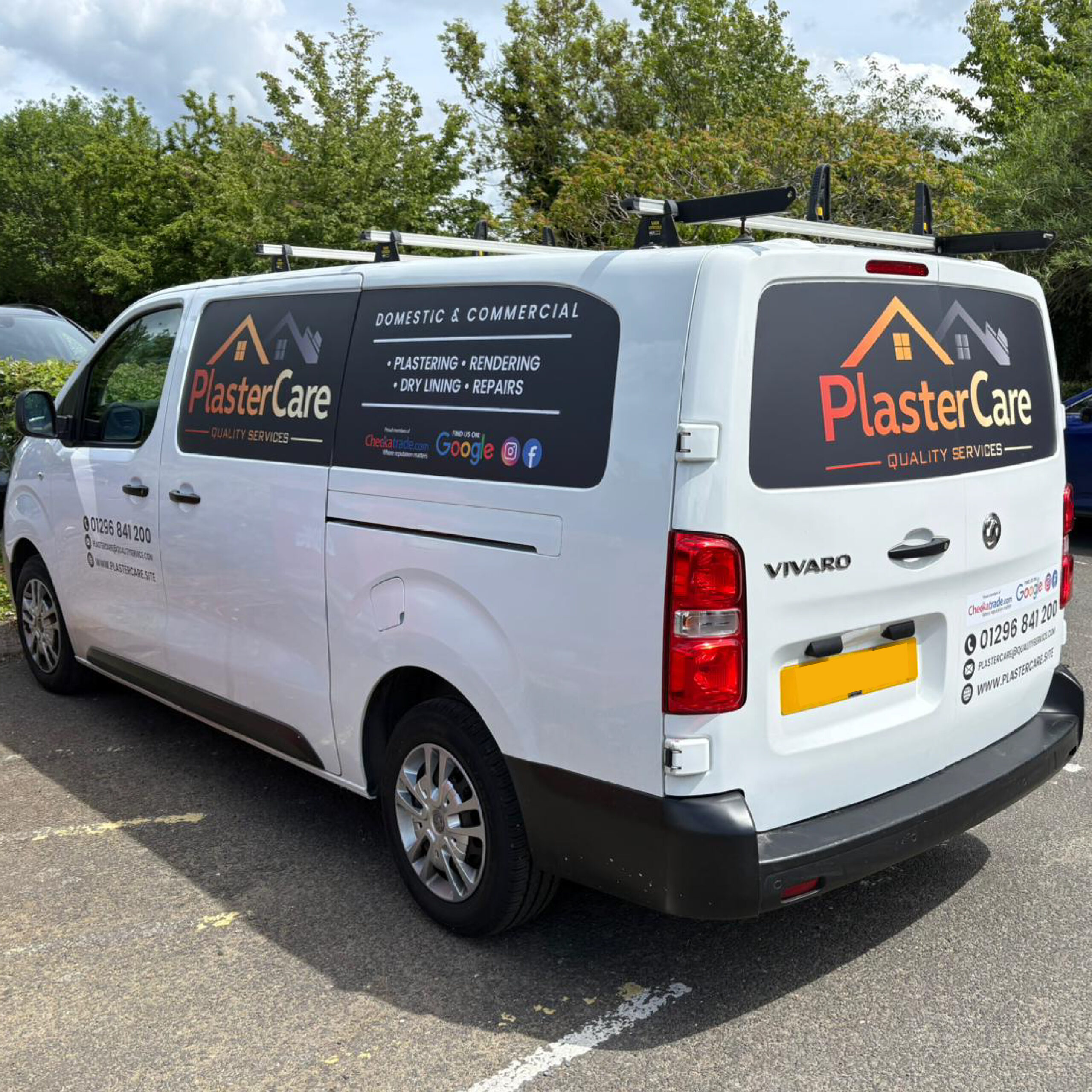 PlasterCare domestic and commercial plastering services van | 3Sixty Sign Kits